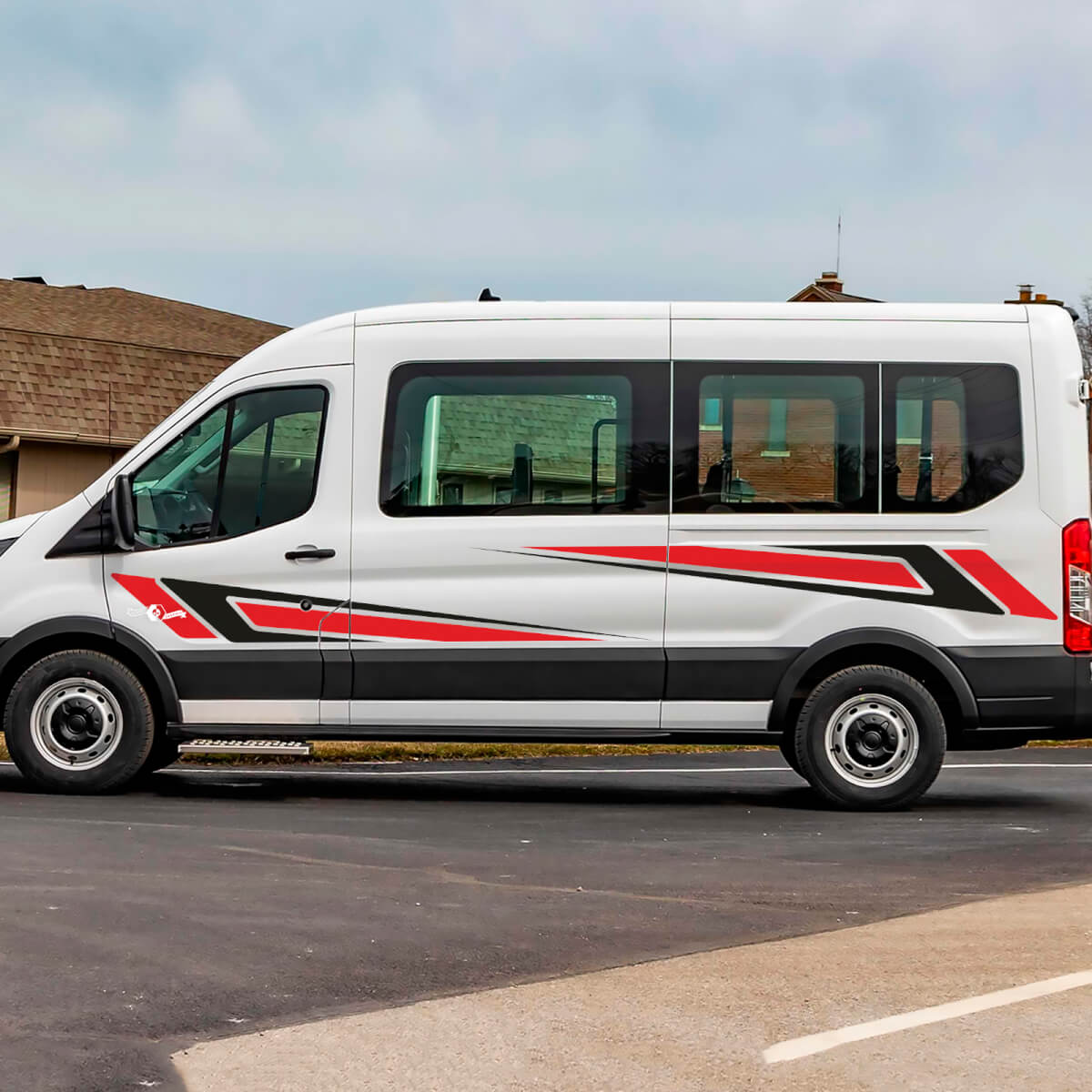 Ford Transit Racing Tribal Graphics Vinyl Side Stripes Decals Stickers 2