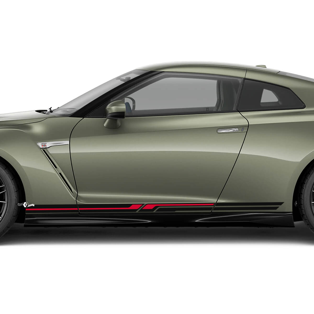 Side Doors Rocker Panel Graphics Decal Kit for Nissan GT-R 2 colors