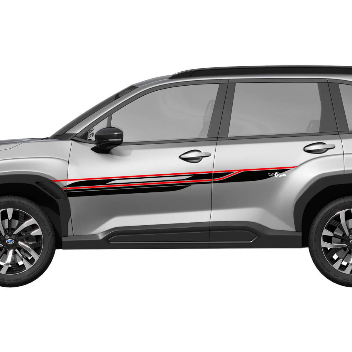 Side Doors Racing Stripes Vinyl Decal - Graphic Sticker universal fit Suba Forester 2 colors