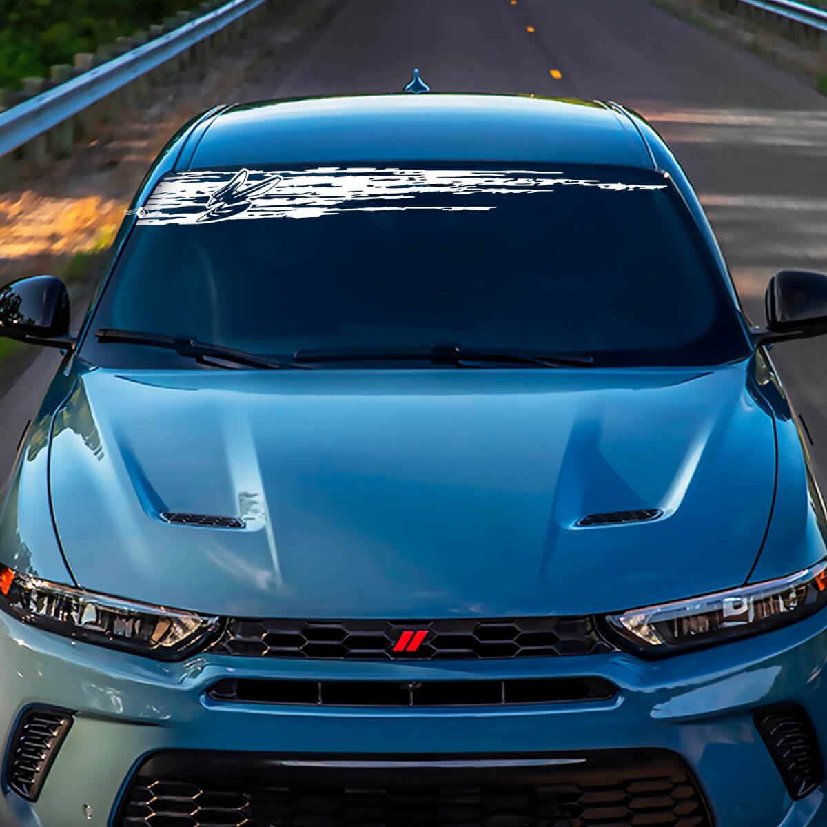 Windshield Banner Decal Sticker Vinyl Graphics fit to Dodge Hornet
