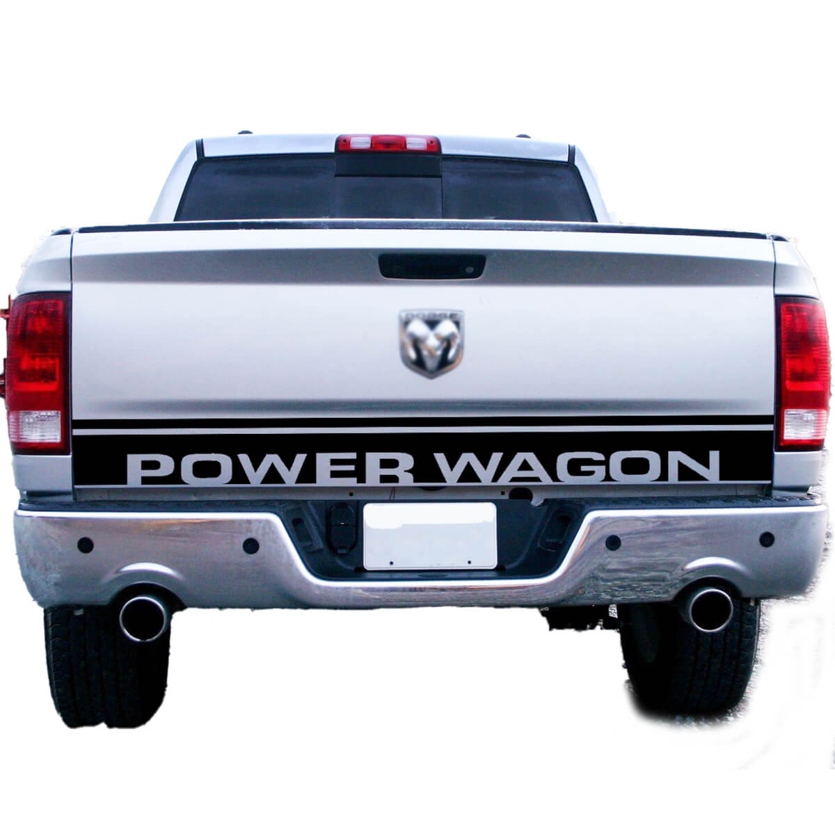 Dodge Ram 1500 Power Wagon ଟ୍ରକ୍ ଟେଲଗେଟ୍ ଆକ୍ସେଣ୍ଟ୍ ଭିନ୍ୟଲ୍ ଗ୍ରାଫିକ୍ସ ଷ୍ଟ୍ରିପ୍ ଷ୍ଟିକର୍ ଡିସାଲ୍ 2
