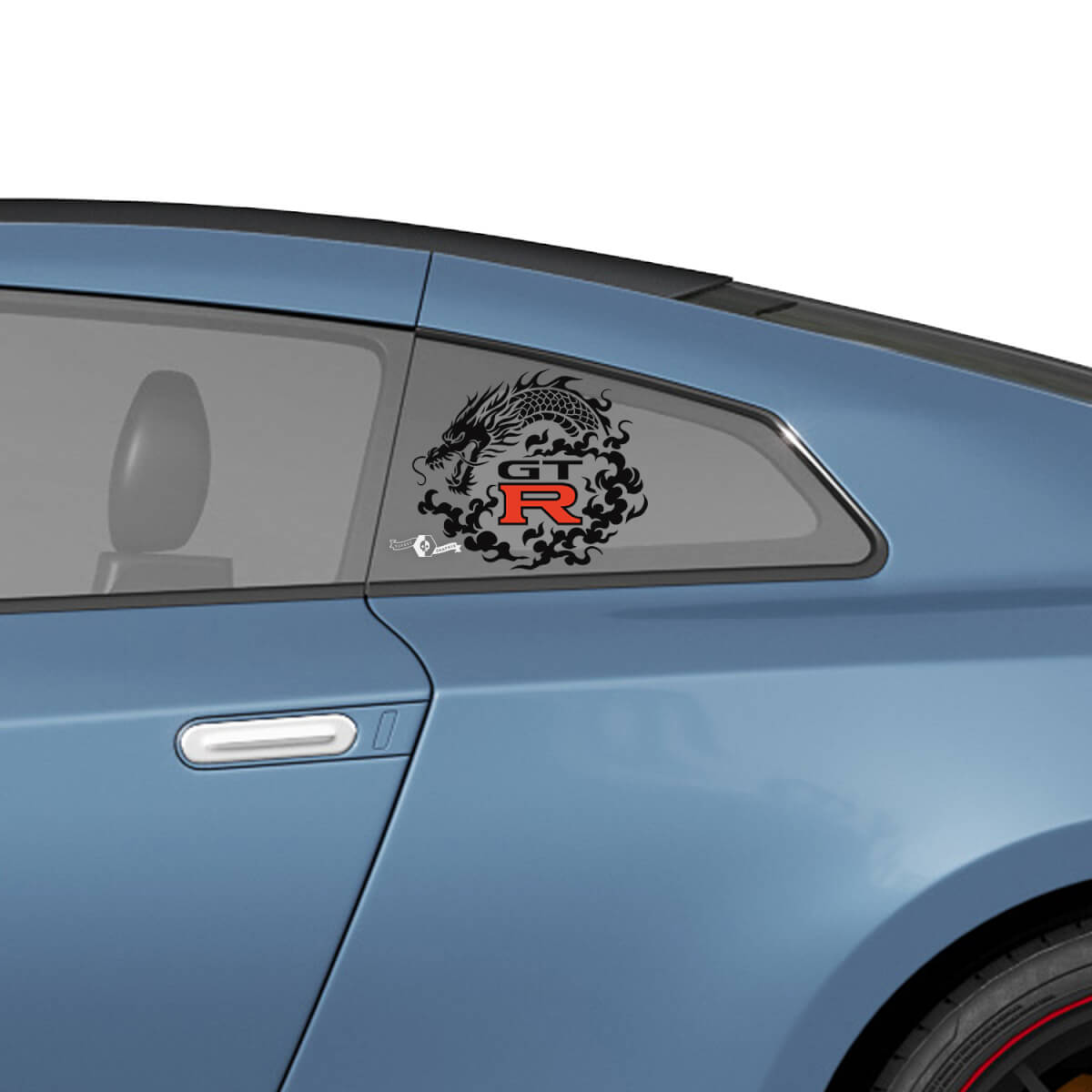 Side Rear Window Dragon Graphics Decals Stickers Kit for Nissan GT-R