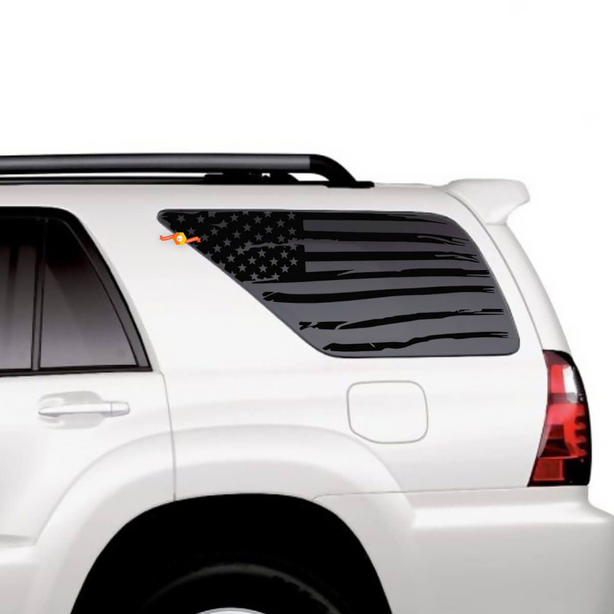 Side Quarter Window US Flag Patriotic Heritage Vinyl Stickers Decal Kit for Toyota 4Runner