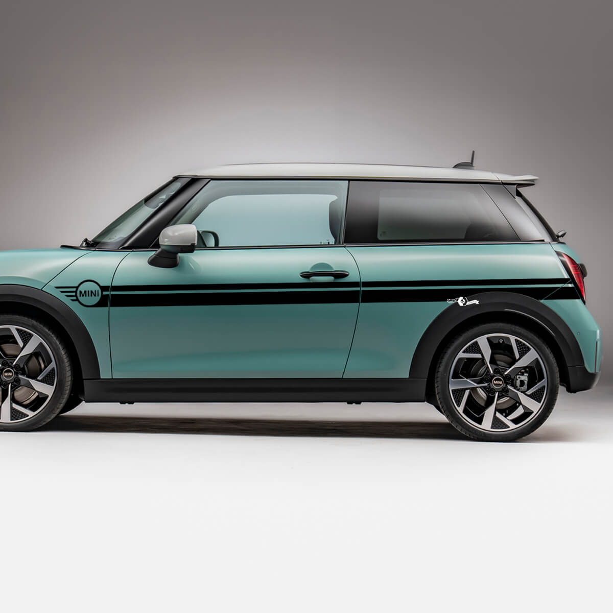 Side Mini Doors Racing stripes graphics decal for Mini Cooper S