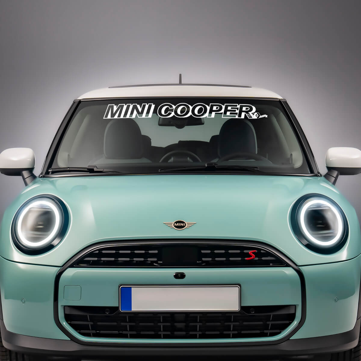 Windshield Mini Cooper Vinyl graphics decal Sticker for Mini Cooper S