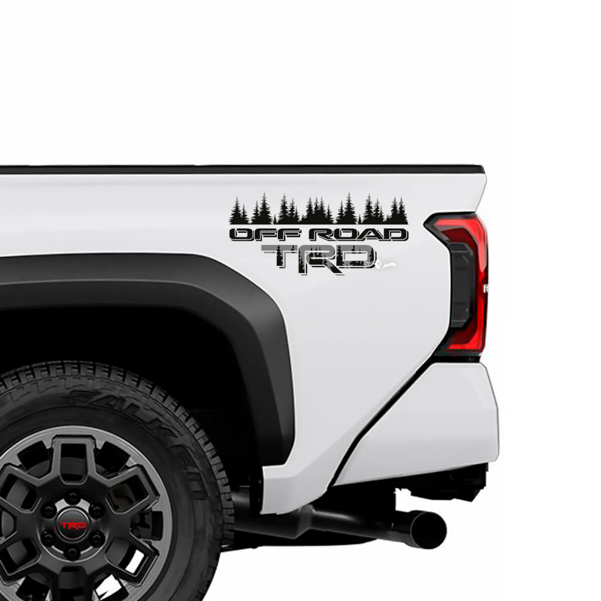 TRD off Road Doors Side Bedside Trees Truck Decals Stickers for Toyota Tacoma 4th Gen