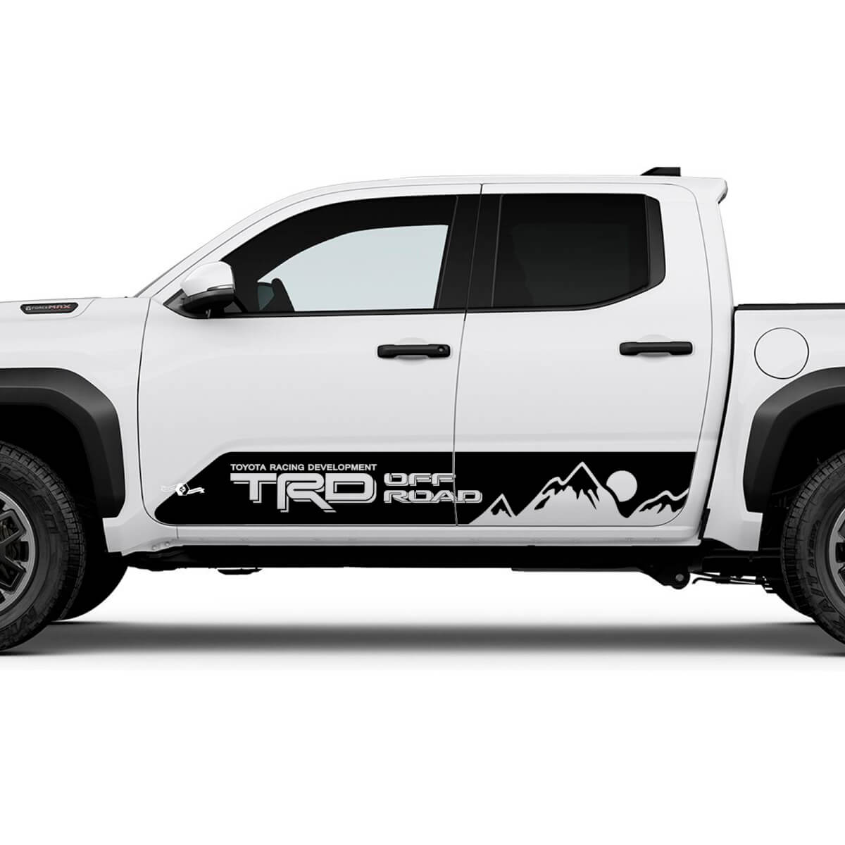 TRD Off Road Side Mountains Sun Rocker Panel Decals Stickers for Toyota Tacoma