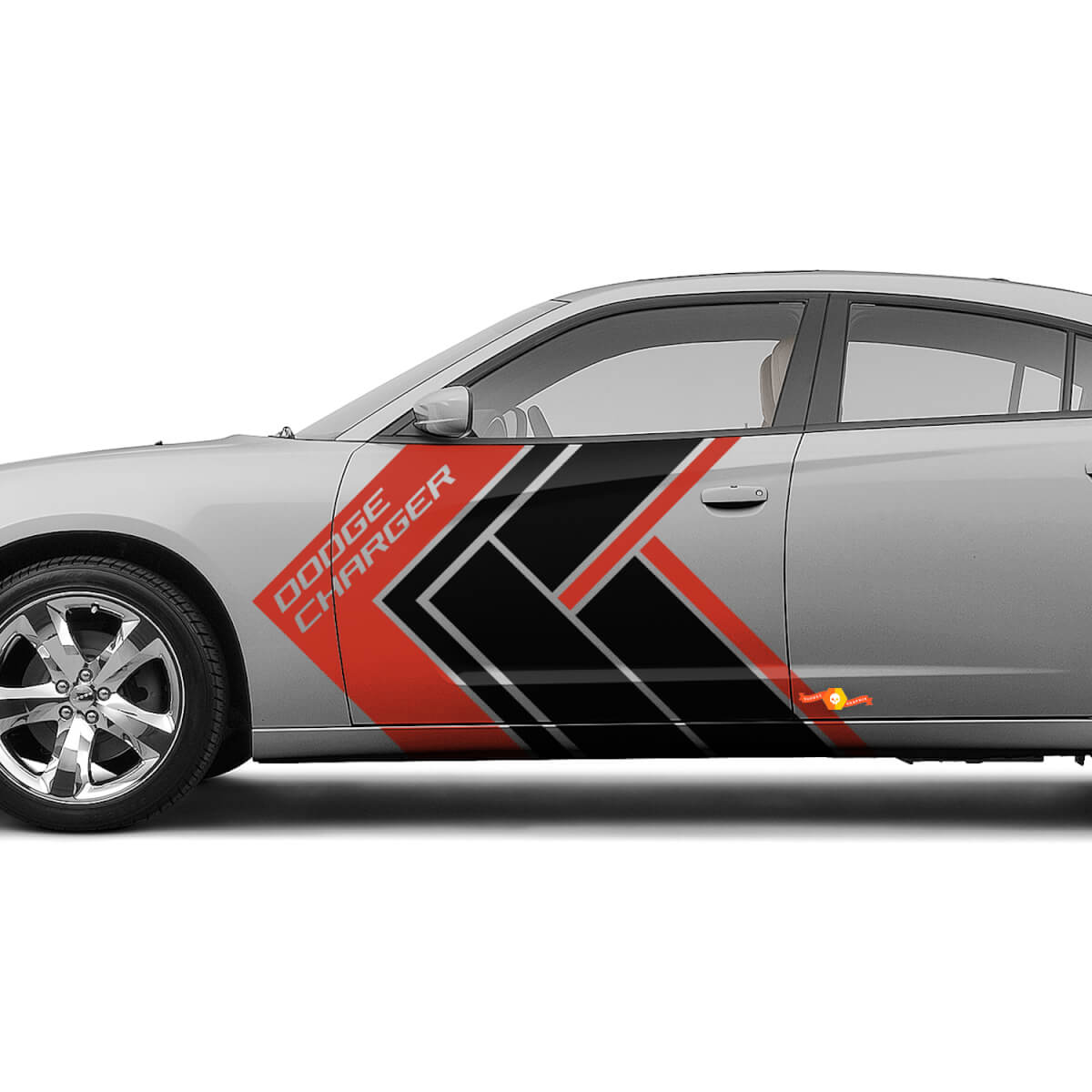 Two colors Side Stripes Decals Stickers For Dodge Charger