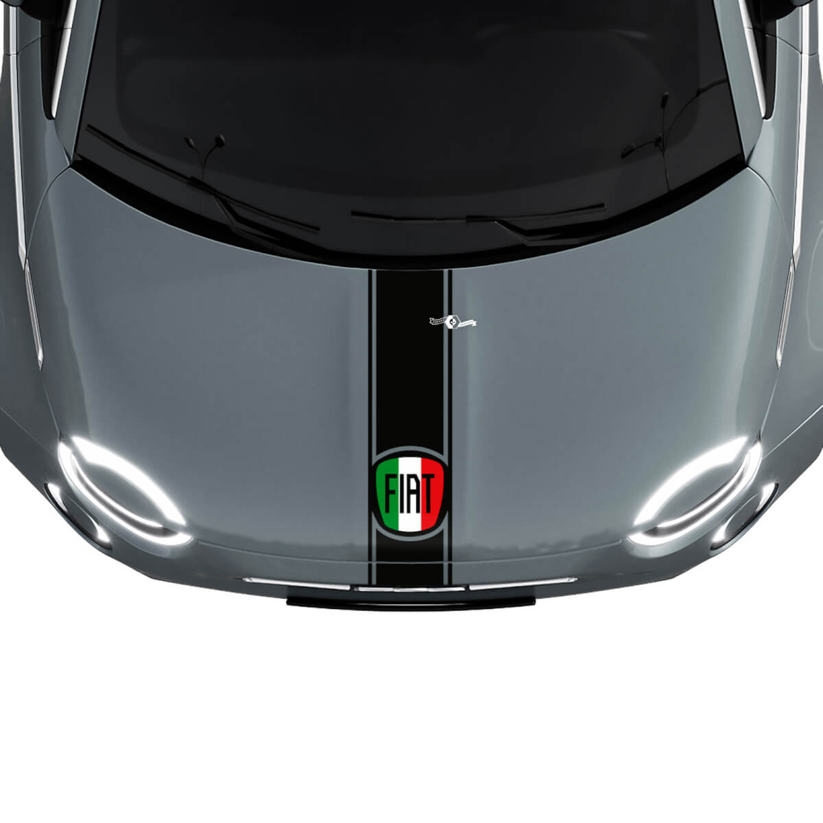 Stripe Italy Flag Hood Stripe Decal Sticker Graphics for Fiat 500