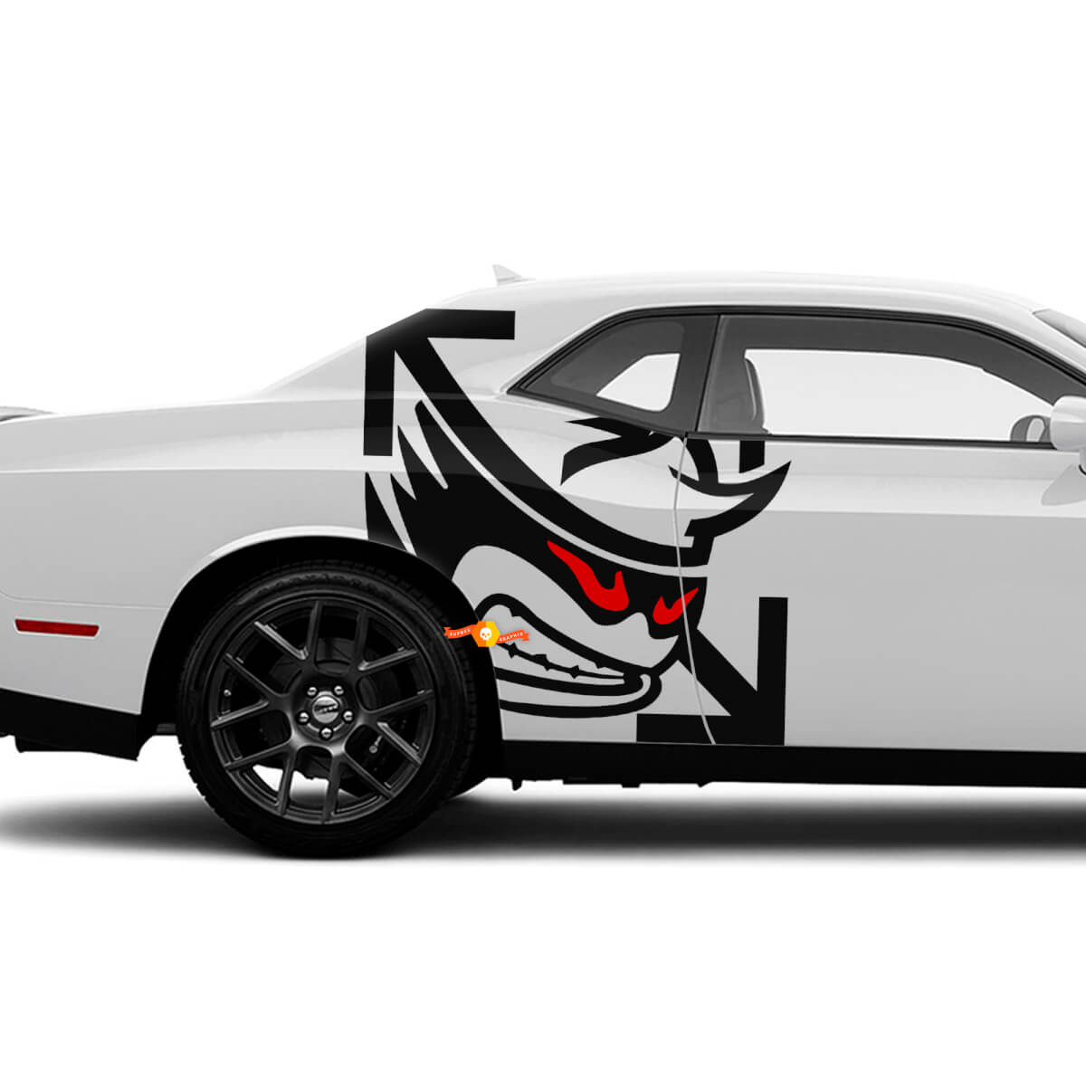 Two colors SRT Scat Pack Red Eyes Side Decals Stickers For Dodge Challenger or Charger