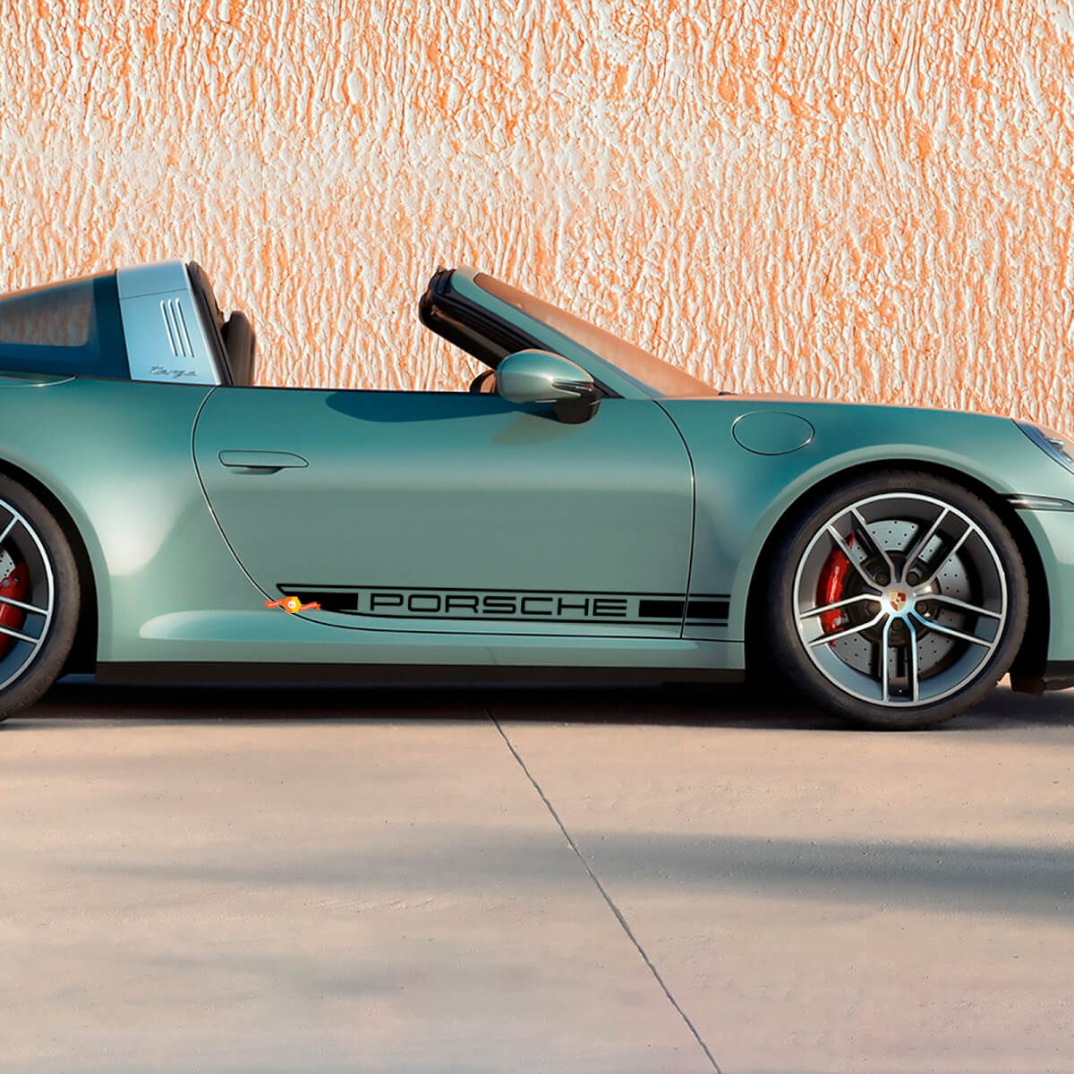 Side Doors Decorative Decal Sticker for Porsche 911 Targa 4S