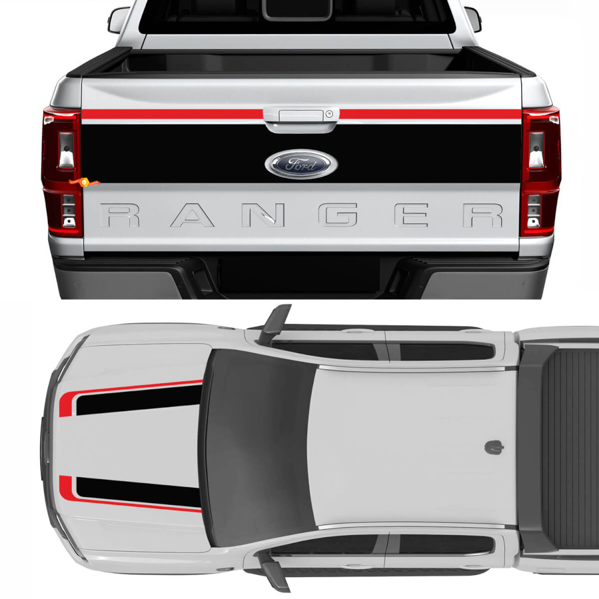 Truck Bed Side Decal Tremor Set Vinyl Stripe Stickers for Ford Super Duty F250 F150
