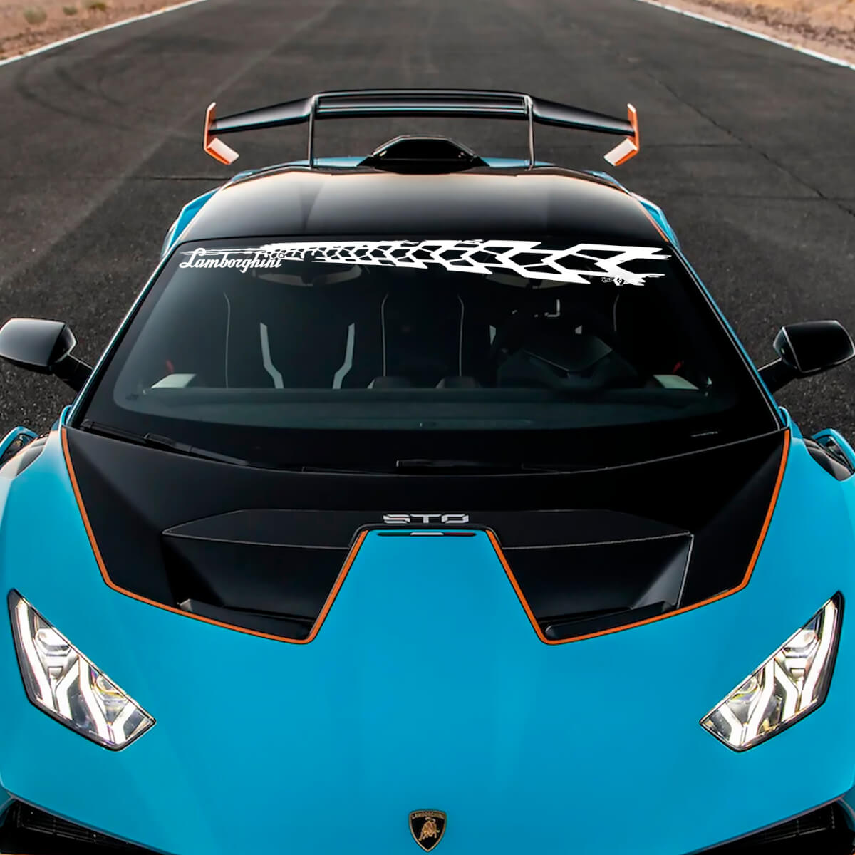 Windshield Tire tracks Lambo Vinyl Decal Sticker Graphics for Lamborghini STO
