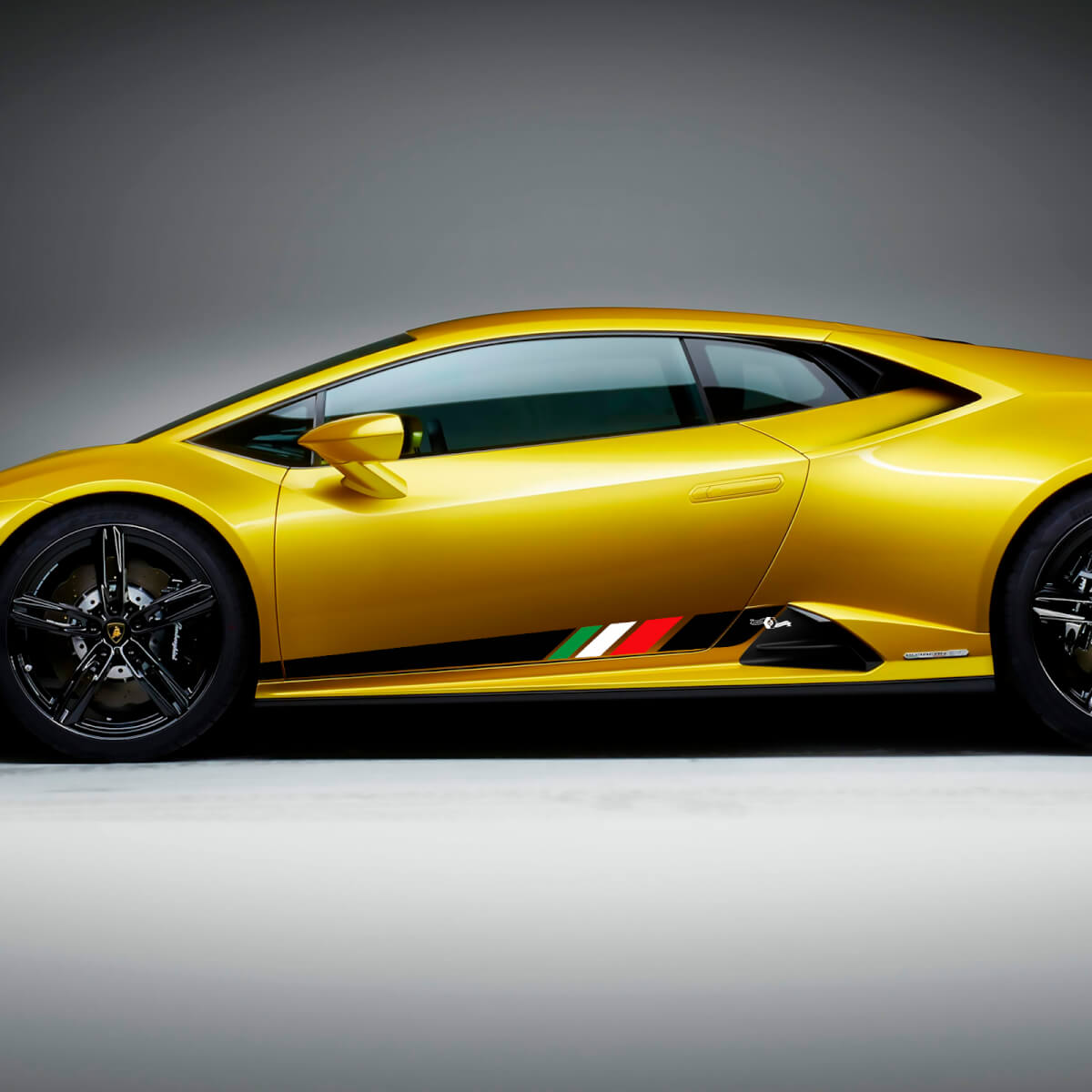 Side Italy flag Stripes Graphics Racing Vinyl Decal Sticker Graphics for Lamborghini Huracan Evo