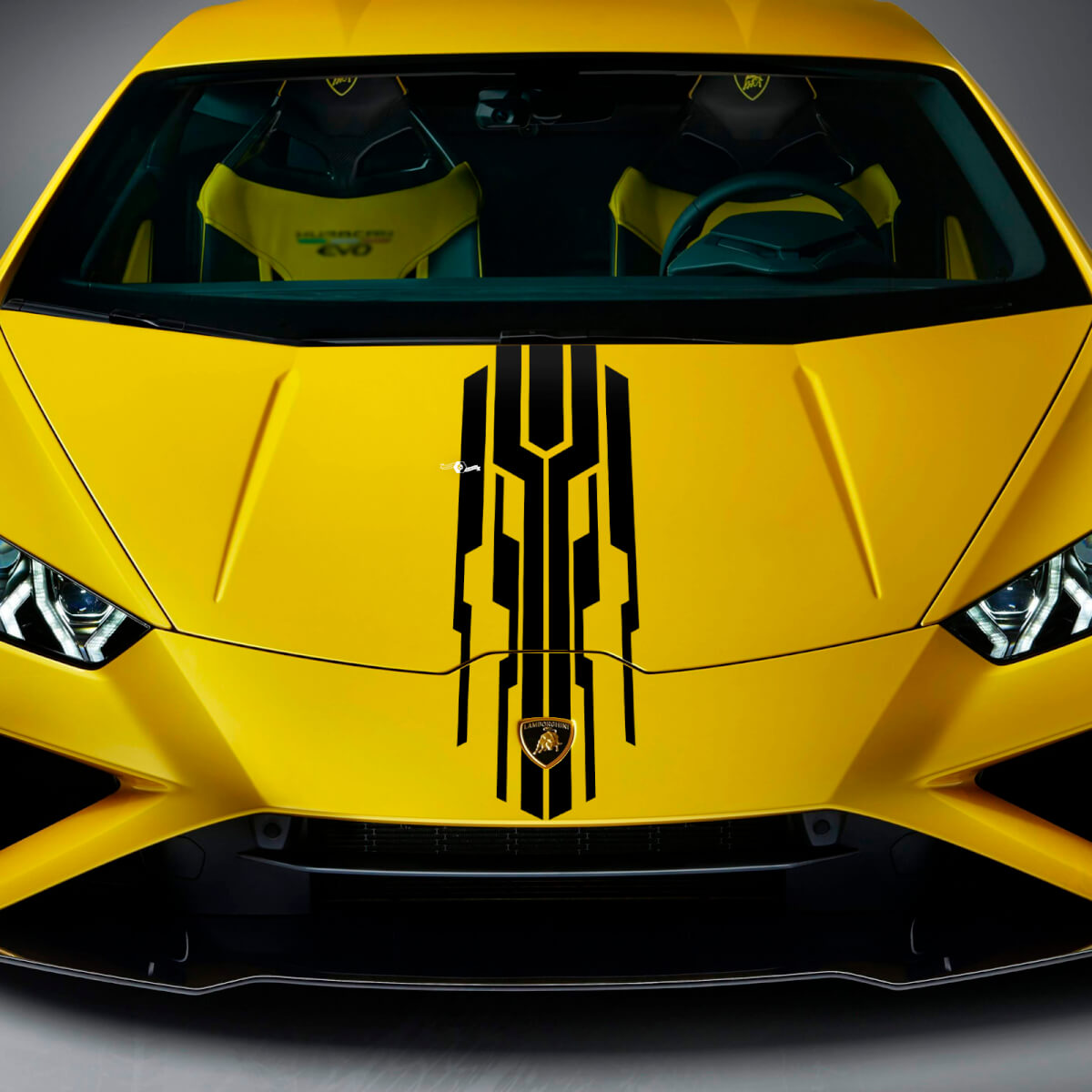 Hood Racing Stripe Vinyl Decal Sticker Graphics for Lamborghini Huracan Evo