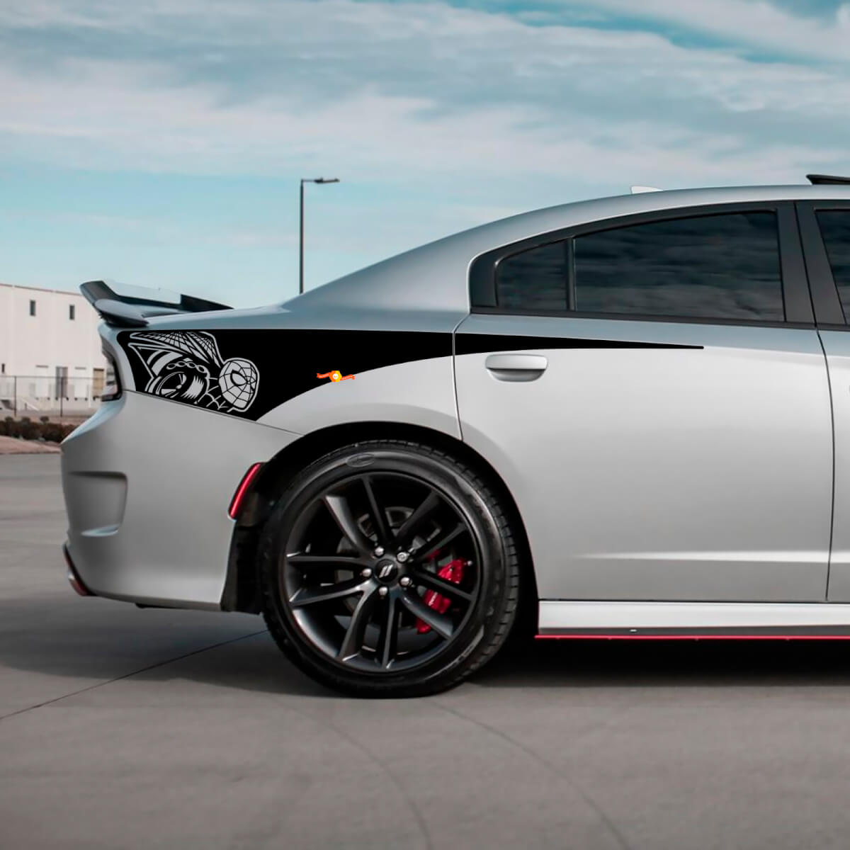 Spider Bee Scat Pack Rear Quarter Side Stripe Vinyl Decal Sticker for Dodge Charger
