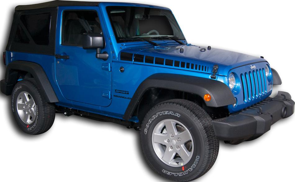 2007-2015 Jeep Wrangler Side Spear Strobe Vinyl Graphic Stripe Package decals stickers