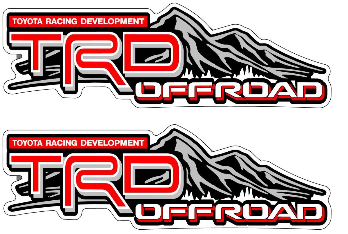 Pair Trd Offroad Vinyl Stickers Decals For Toyota Rear Panel Tundra Tacoma