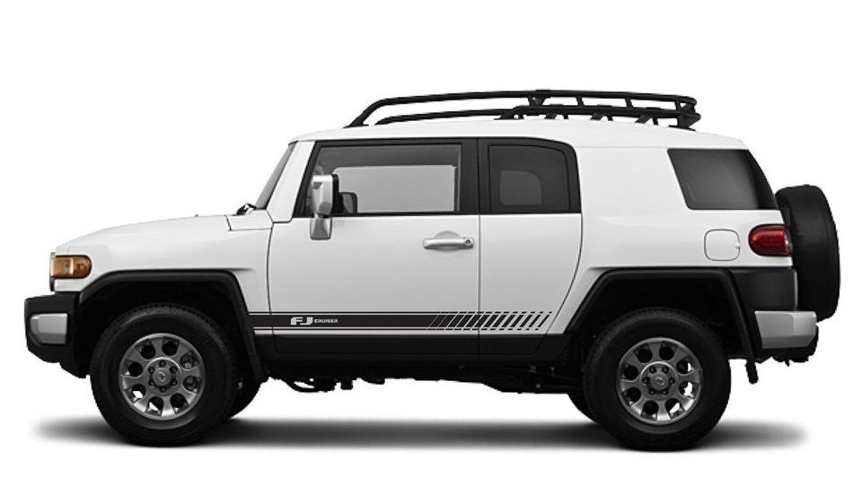 FJ CRUISER Toyota FJ Cruiser Angled Side Door Racing Stickers Decals Stripes Graphics #1