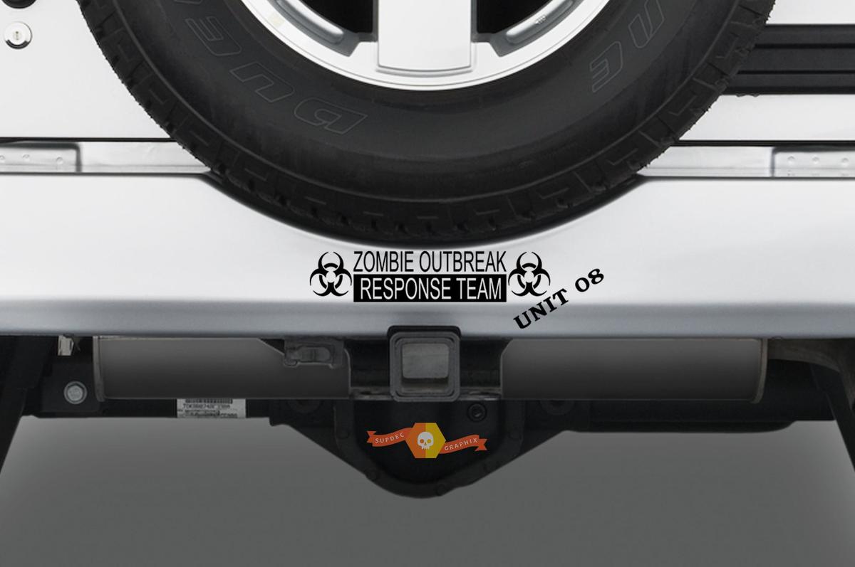 Jeep Rubicon Wrangler Zombie Outbreak Response Team Unit 8 Wrangler Sticker Decal#4
