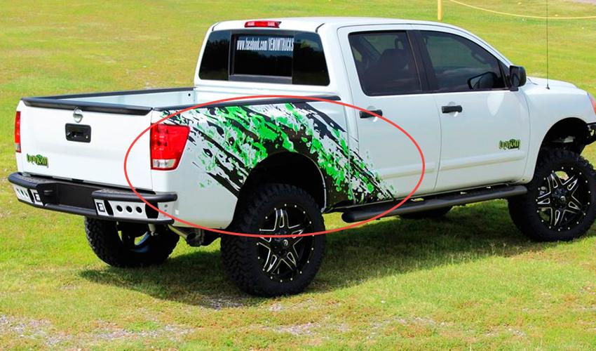 MUD SPLASH 2 colors for Nissan Titan TITAN 4X4 VENOM viny decals stickers kit
