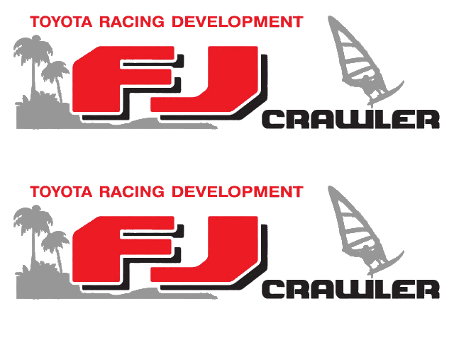 Pair TRD FJ CRUISER TOYOTA racing development side vinyl decal sticker#1