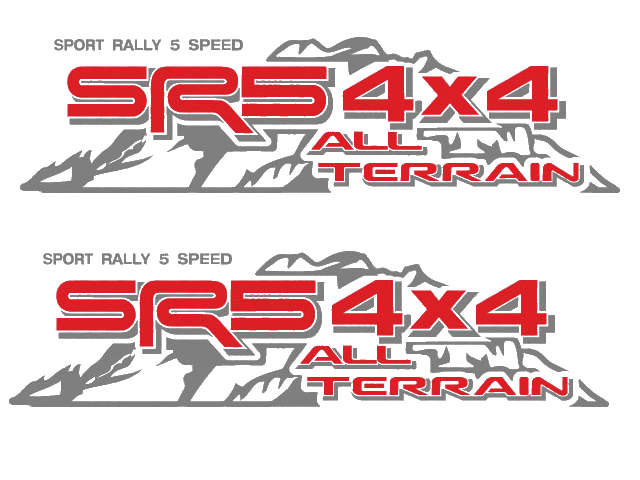 TOYOTA SR5 4X4 ALL TERRAIN DECAL Mountain  TRD racing development side vinyl decal sticker
