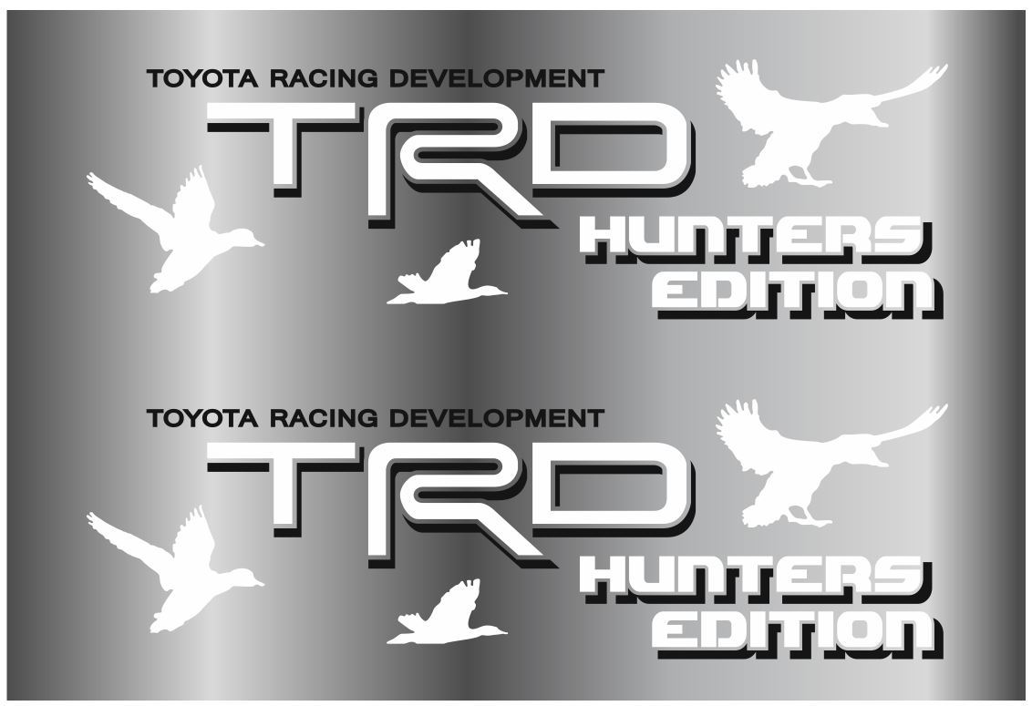 2 TOYOTA TRD HUNTER EDITION DECAL DECAL Mountain TRD racing development side vinyl decal sticker 3