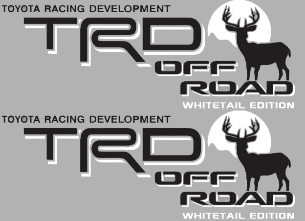 2 TOYOTA TRD OFF Mountain DEER WHITETAIL EDITION TRD racing development side vinyl decal sticker 3
