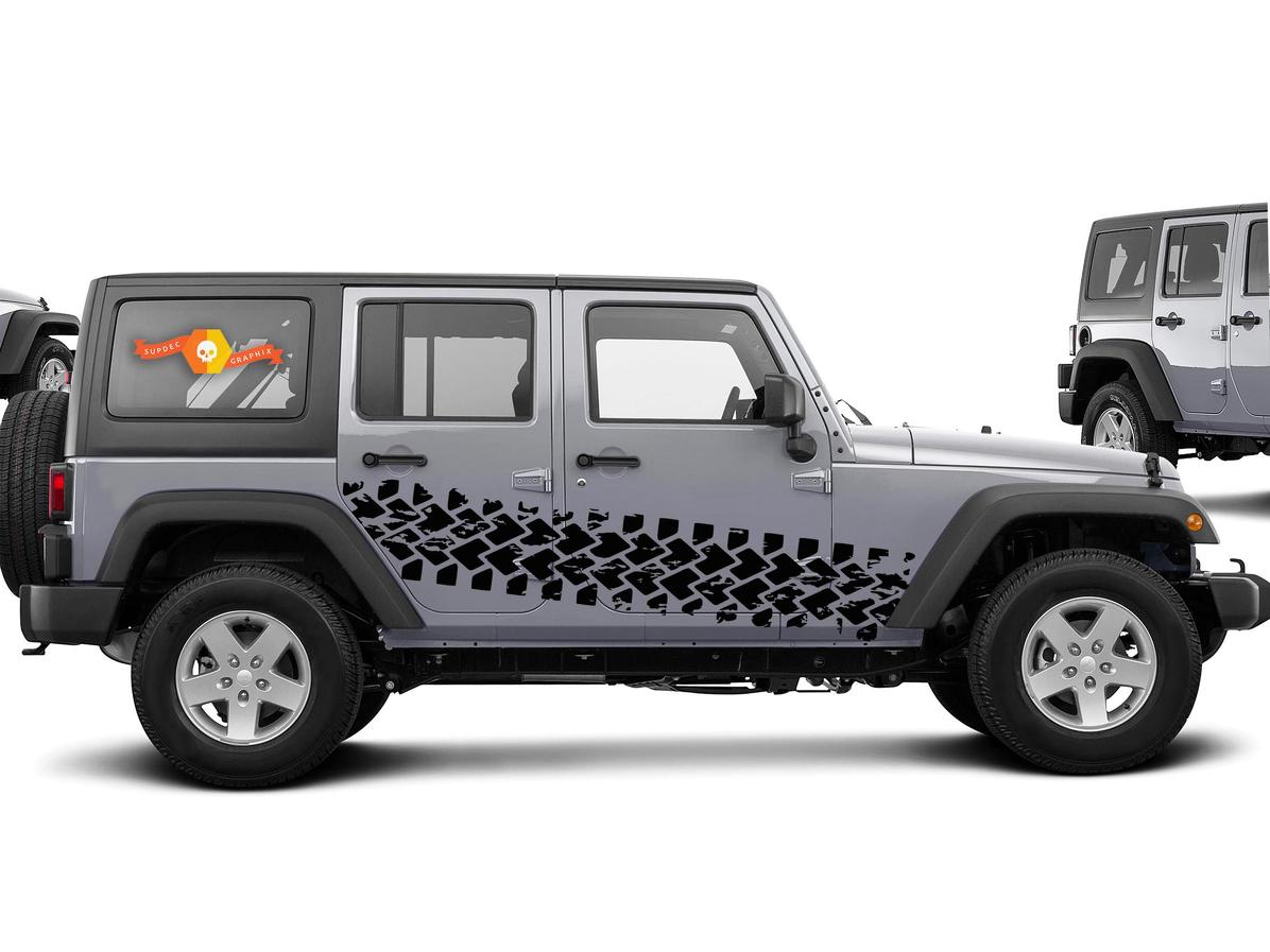 Jeep Sticker Decal | WRANGLER Side Hood Door Fender Window Sticker Decal rubicon sahara JK 4DR 23
