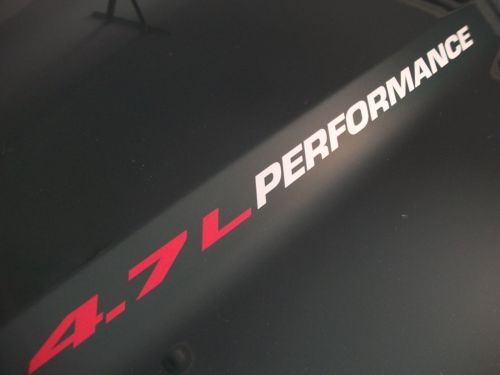 4.7L PERFORMANCE Stickers Decals Jeep Grand Cherokee WJ 99 00 01 02 03 04 05 06 07 08 09