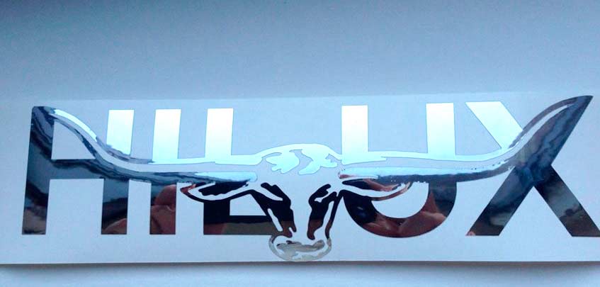 1PC longhorn hilux 900mm graphic Vinyl sticker for TOYOTA HILUX decals badges detailing stikcer
