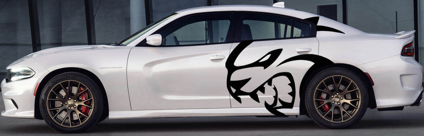 HUGE Dodge Sticker Decal Graphic Vinyl CHARGER MOPAR SRT LOGO HEMI 392 Hellcat hell cat