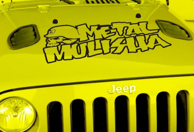 Jeep Wrangler Large Metal Mulisha Vinyl Hood Sticker Decal TJ LJ JK JKU 13  X 36