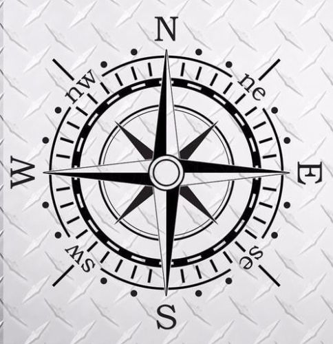 Compass 40 x 40  hood vinyl decal sticker fits to Jeep WRANGLER Rubicon
