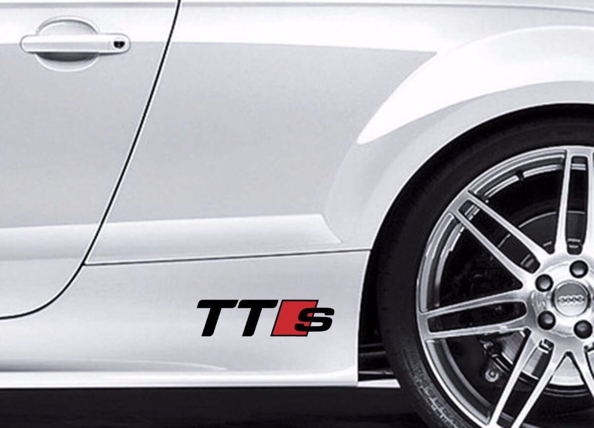 2X AUDI TTS Vinyl body Decal sticker Sport Racing emblem logo premium quality
