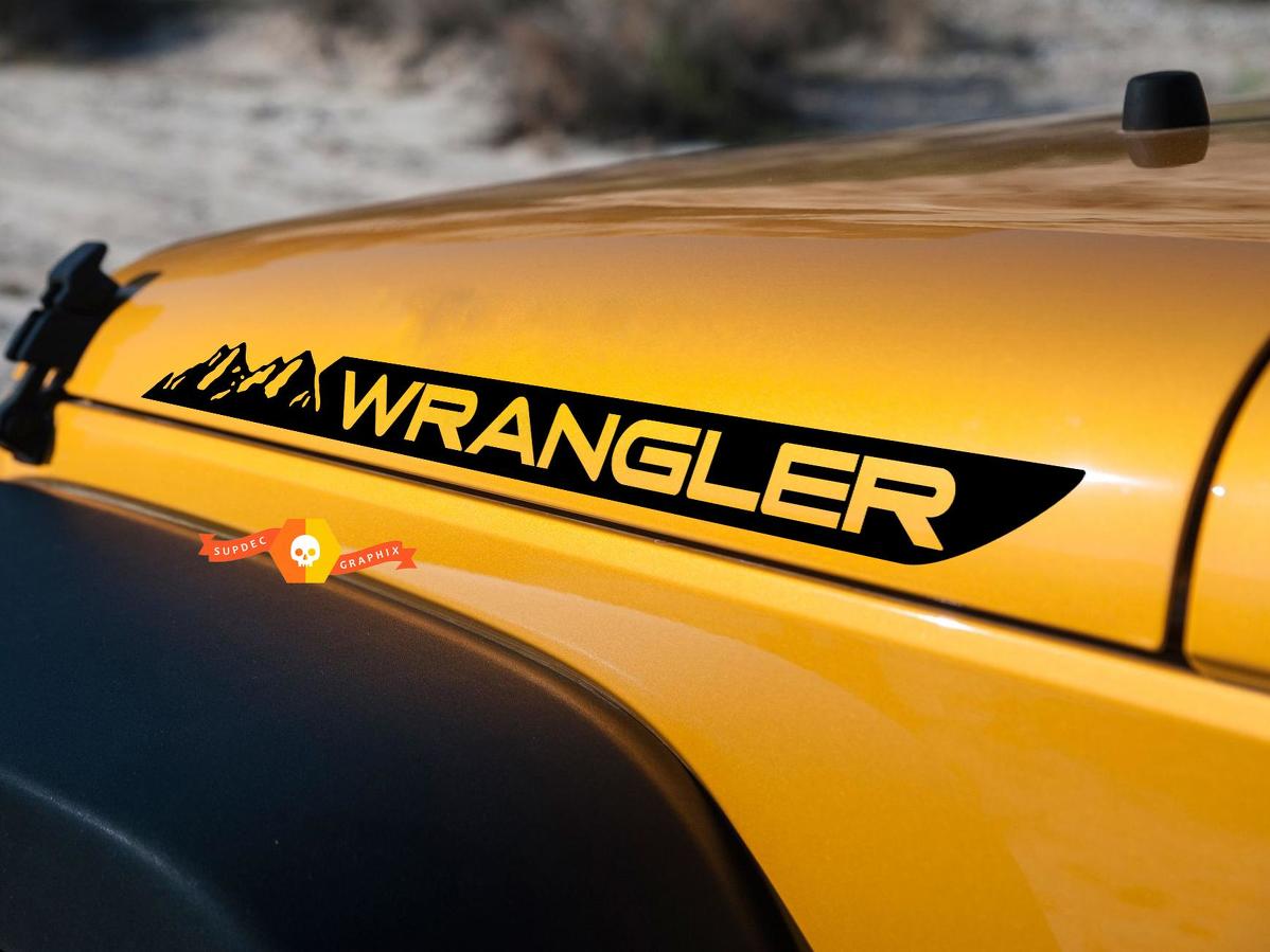 Side Hood Mountain Sticker Decal Vinyl Graphic for Jeep Wrangler JK JL