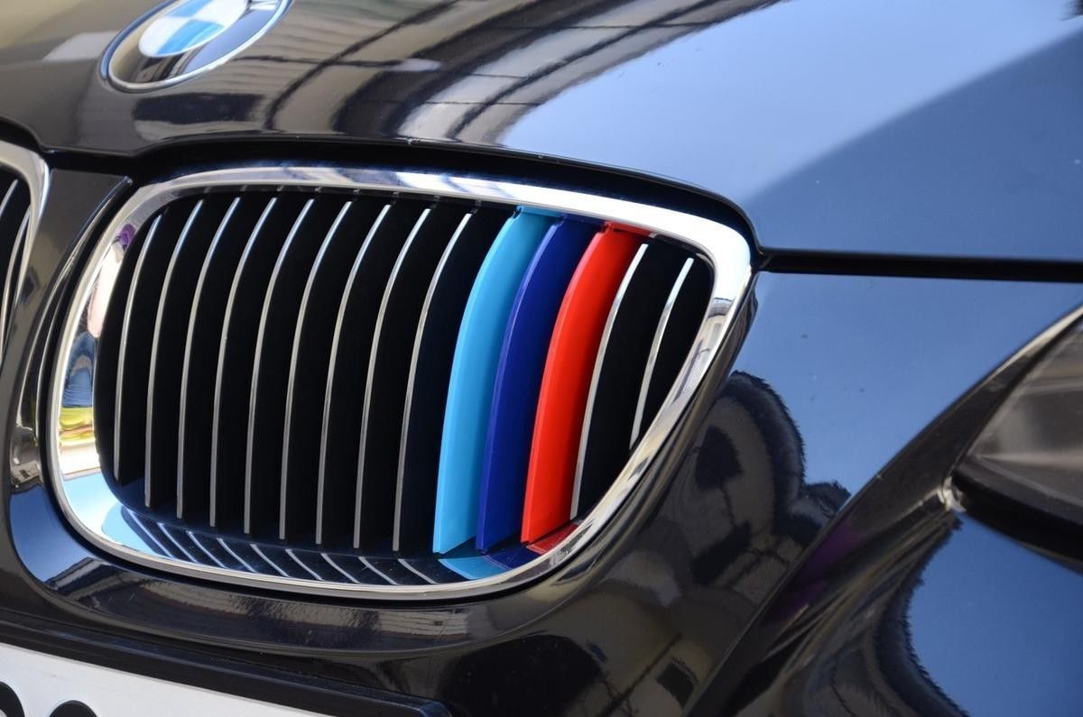 BMW M colors kidney grille stripes 3 set of stripes vinyl decal sticker