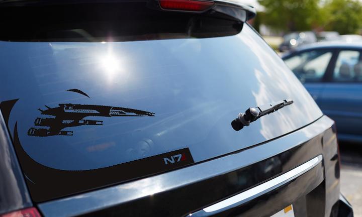 Mass Effect Normandy SR2 N7 Logo Systems Alliance Navy ALLIANCE SPECIAL FORCES windshield decals stickers