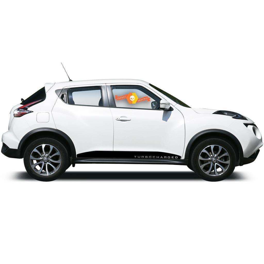 NISSAN JUKE Turbocharged MOTORSPORT Vinyl Decal Sticker LATO STRISCIA decalcomania GRAFICO