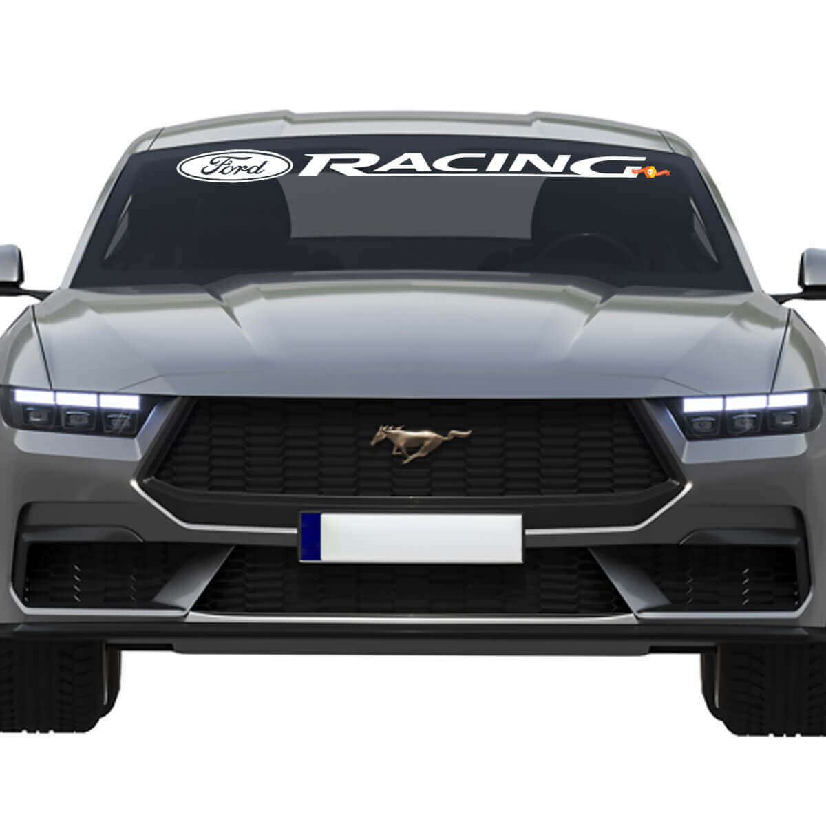 KUBWA- KATA FORD Racing Mustang Wind Shield Kata Vinyl Sticker Decal RC085
