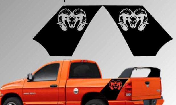 Dodge Ram Truck Bed Daytona Style Vinyl Decal Sticker 1500 2500 3500 All Years