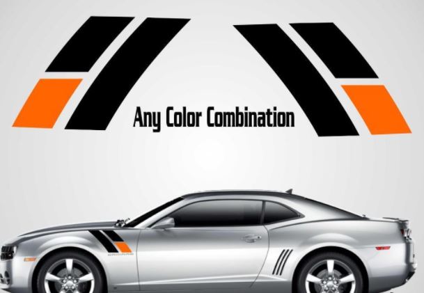 2010 2011 2012 2013 2014  - 2020 45th Anniversary Chevy Camaro Fender Stripes Sticker Decal SS