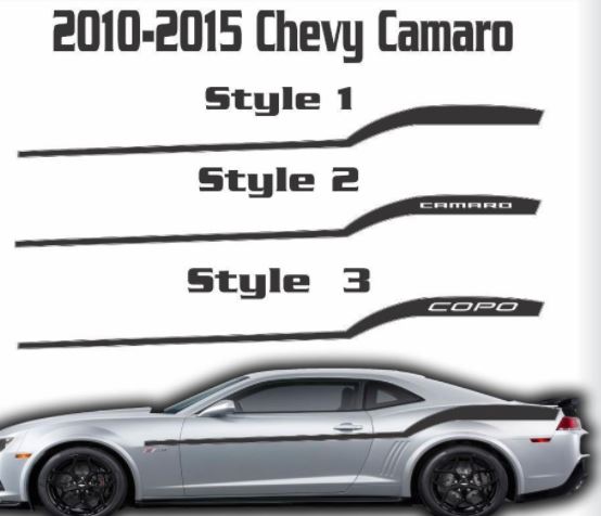 2010 2011 2012 2013 2014 2015  - 2020 Chevy Camaro Racing Stripe Graphic Sticker Decal Chevrolet