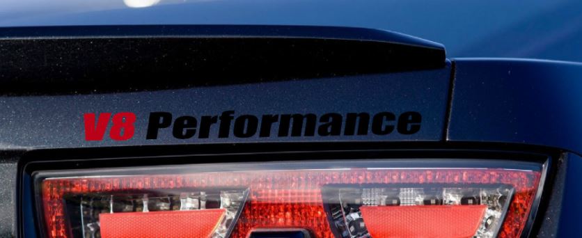 V8 Performance Vinyl Decal sport sticker logo fits CAMARO BLACK-RED
