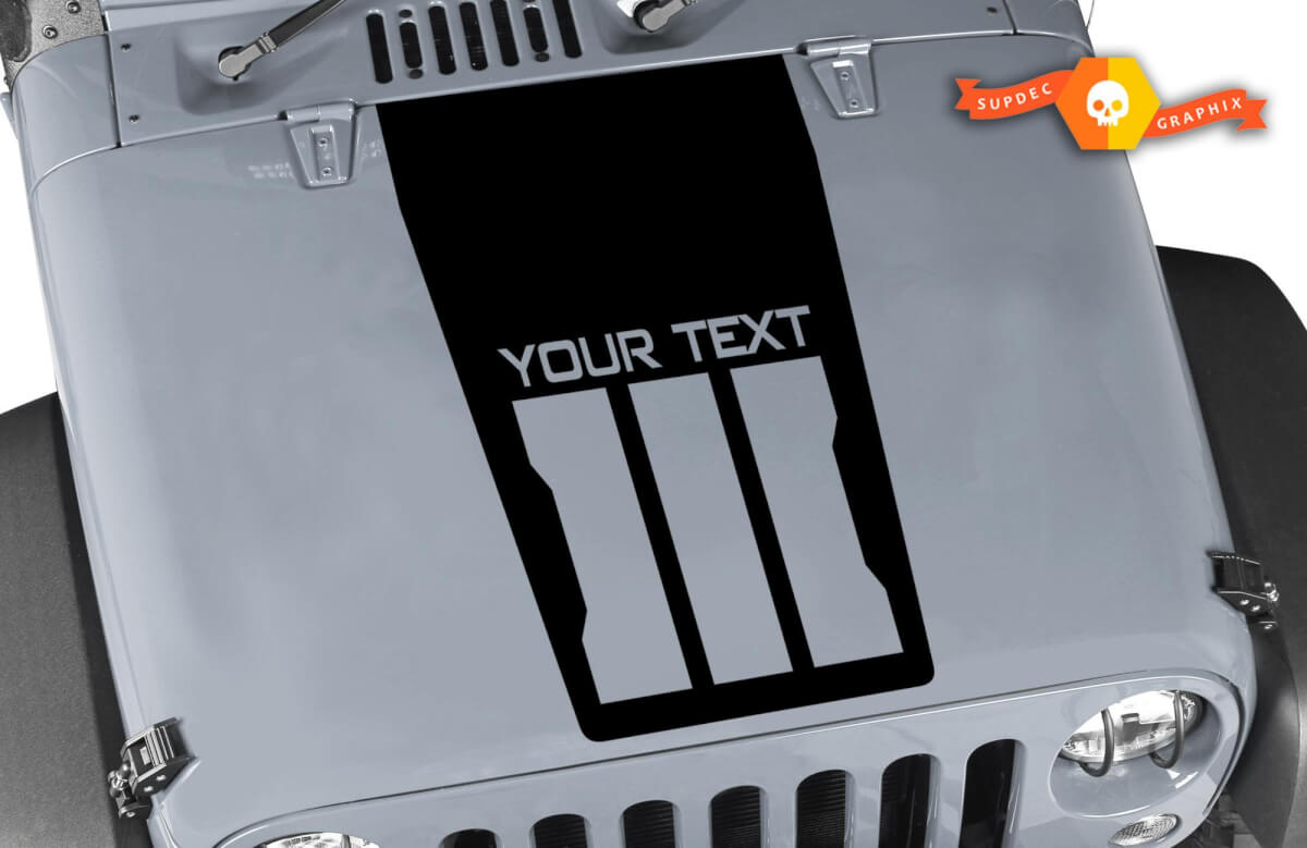 Jeep Decal WRANGLER JK JL Hood Blackout Sticker Black Ops COD Large 