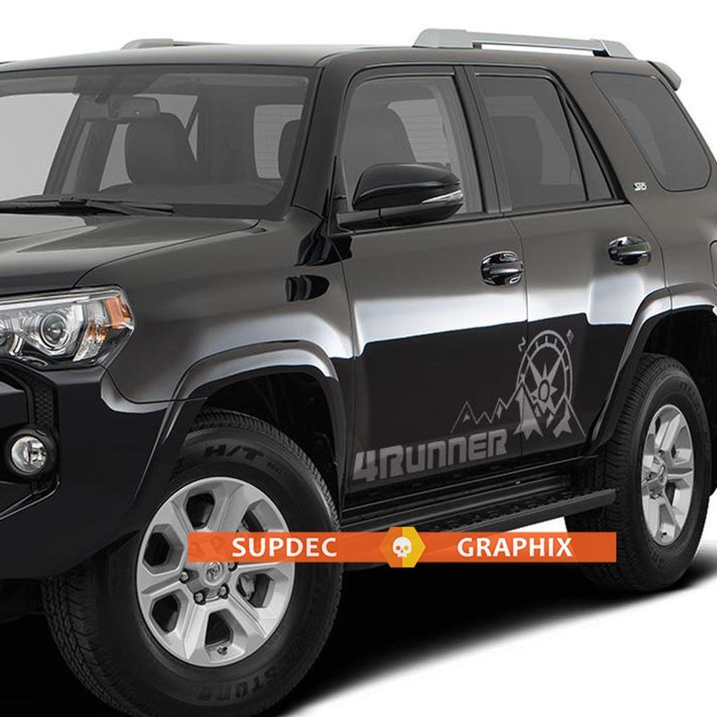 Toyota 4Runner TRD Sport Off Road Pro mountains compass expedition graphics side stripe Sticker Decal