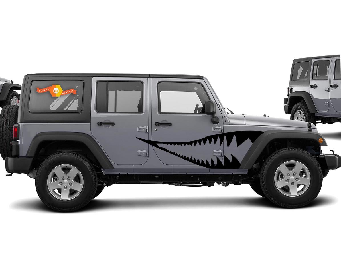 Warhawk Graphic Sticker Decal for 07-17 Jeep Wrangler Unlimited JK 4 Door