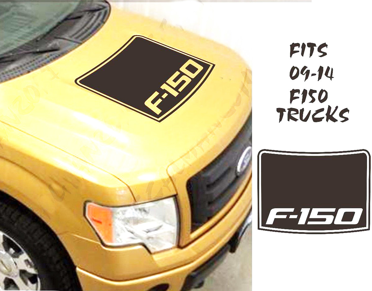 Ford F150 Contour Blackout Vinyl Hood Sticker Decal INSERT Fits 09-14 Trucks
