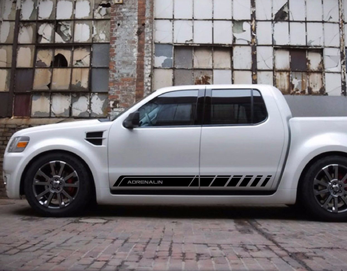 Decal Sticker Stripe Kit For Ford Explorer Sport Trac Adrenalin 2007-2010 SVT V8